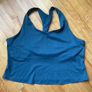 💚 Teal Racerback Lounge Cropped Shelf Bra